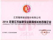 2014年度江苏省建筑业最具成长性百强企业